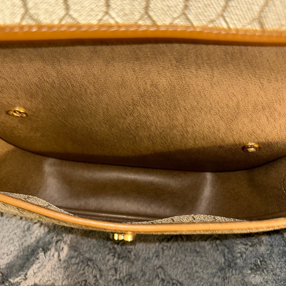 1980s Christian Dior honeycomb canvas shoulder bag and coin pouch Vintage - Picture 3 of 8